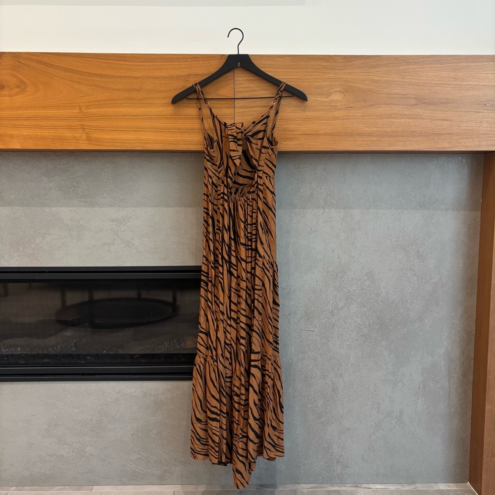 FAITHFULL THE BRAND Corvina Animal Print Midi Dress, Size 2 - Picture 9 of 14